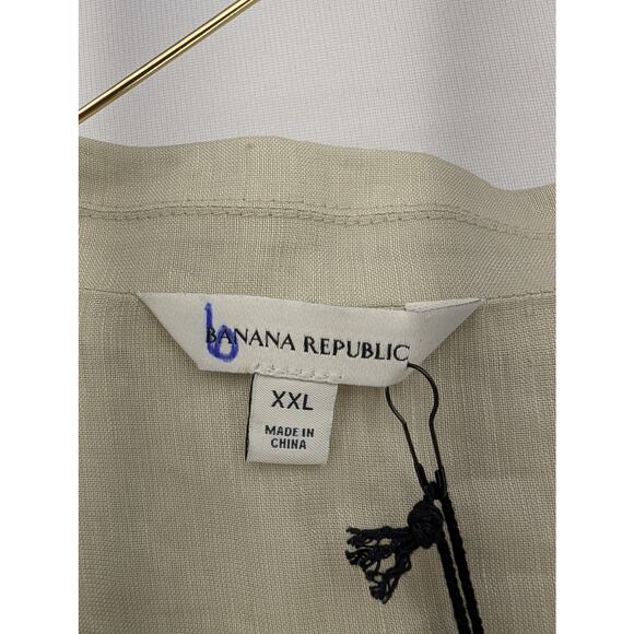 NWT Banana Republic Linen-Viscose Open-Back Blazer in Natural Beige size XXL - Picture 7 of 9